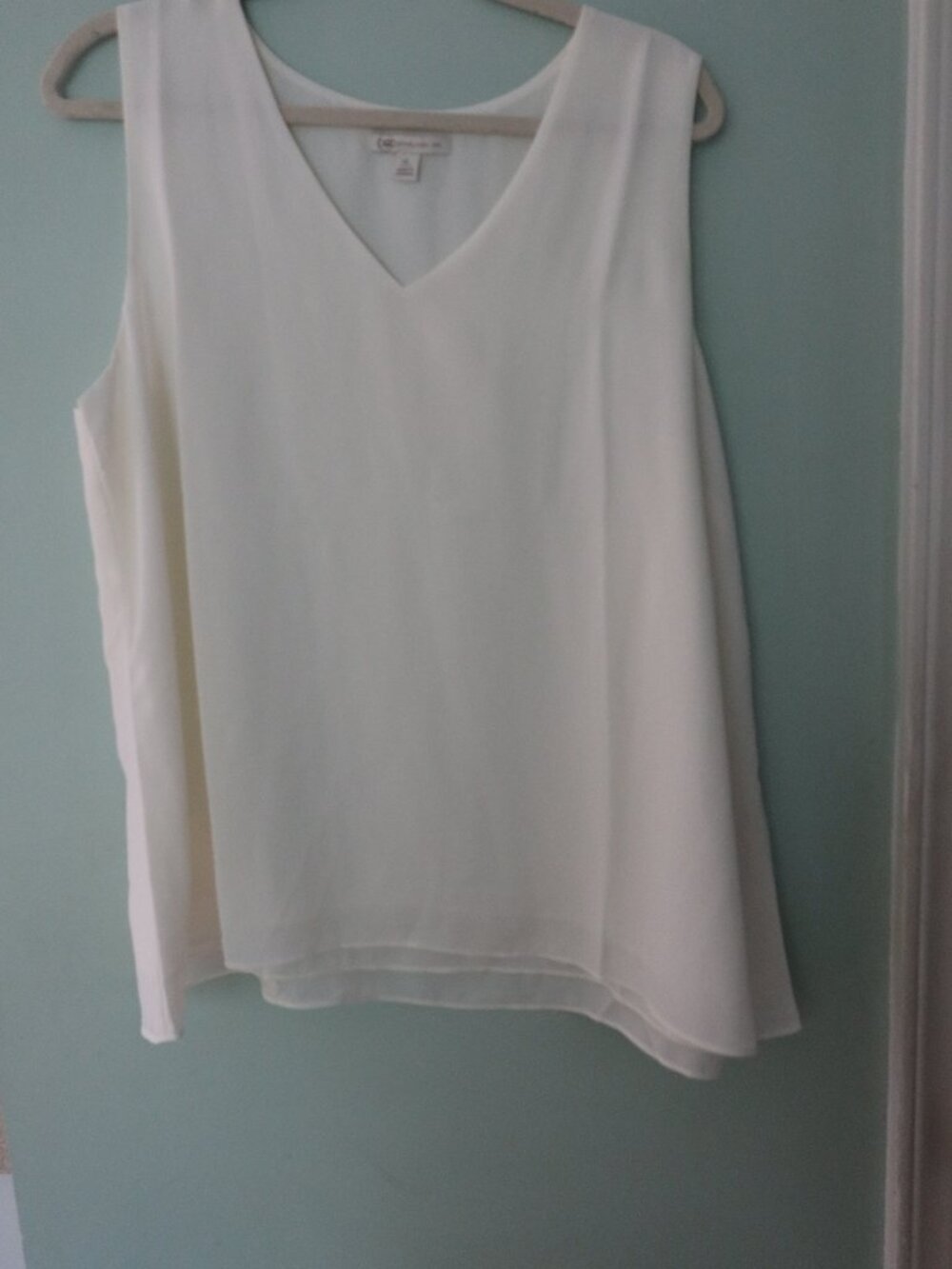 CATO White Sleeveless Blouse XL Like New